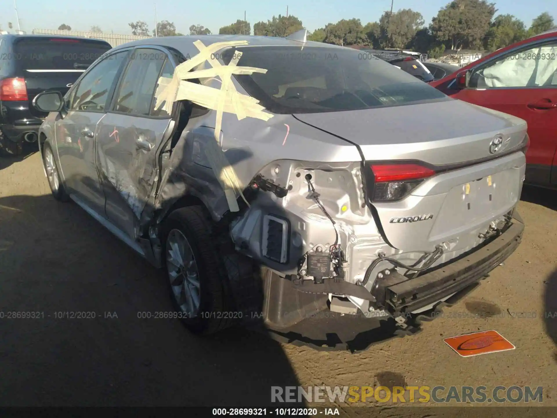 3 Photograph of a damaged car JTDFPRAE0LJ011406 TOYOTA COROLLA 2020