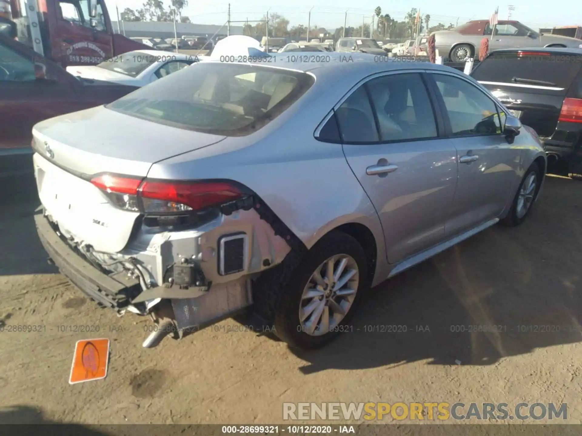 4 Photograph of a damaged car JTDFPRAE0LJ011406 TOYOTA COROLLA 2020