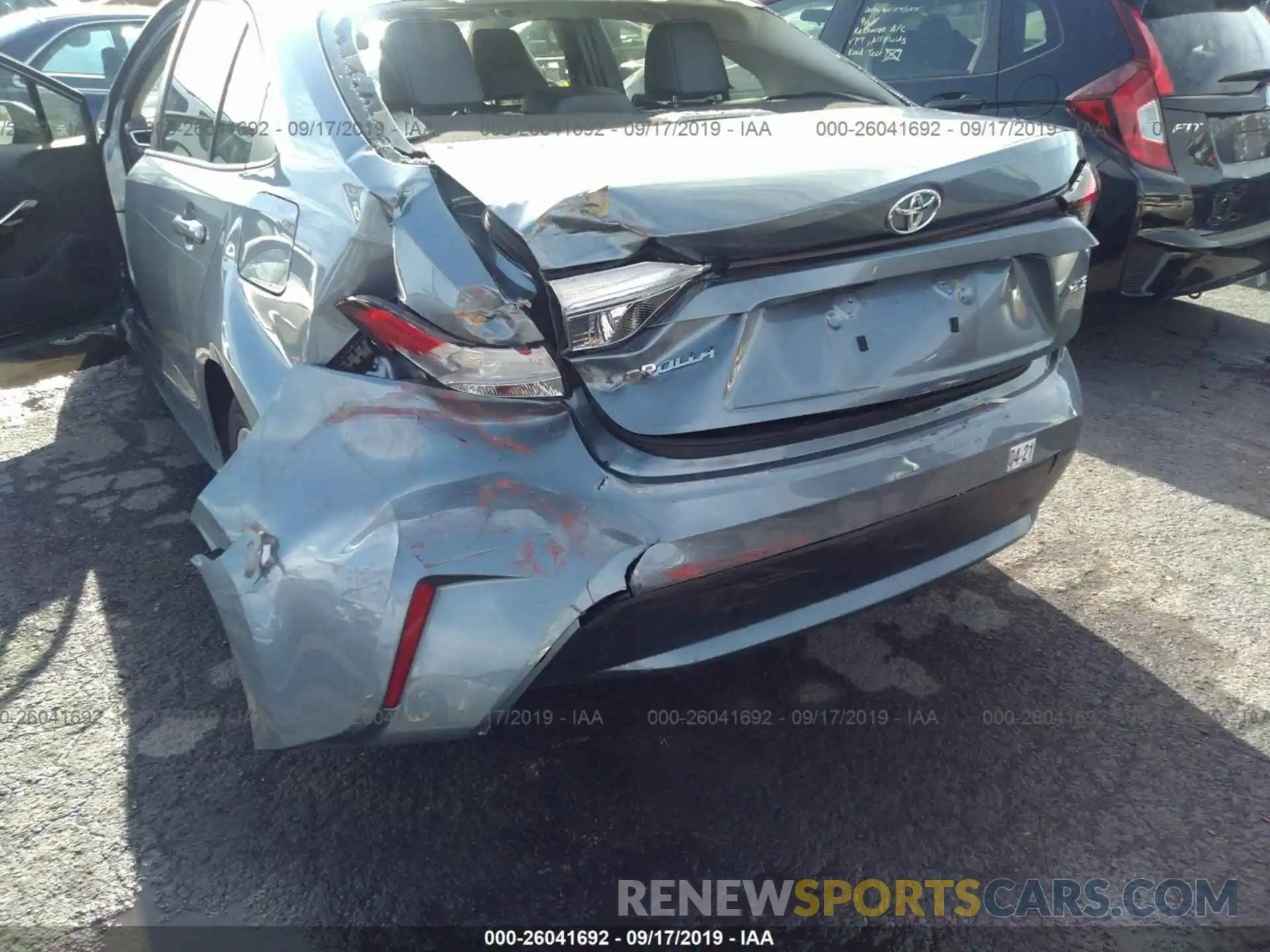 6 Photograph of a damaged car JTDFPRAE0LJ015083 TOYOTA COROLLA 2020