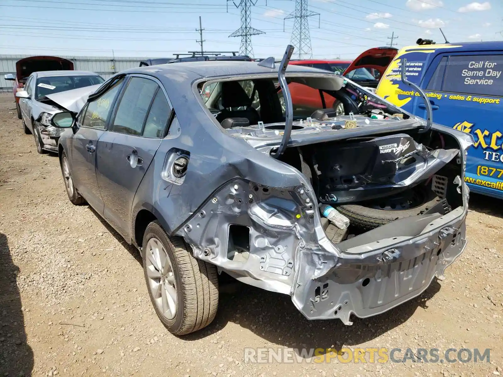 3 Photograph of a damaged car JTDFPRAE0LJ082069 TOYOTA COROLLA 2020