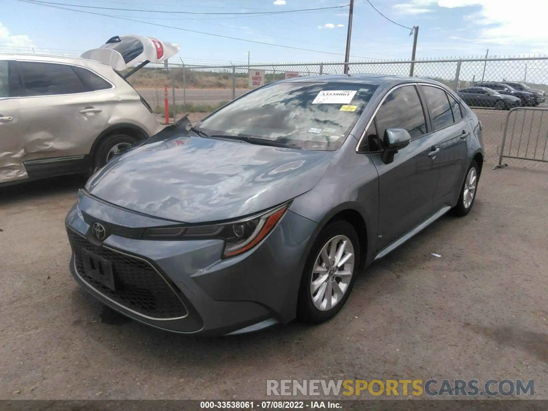 2 Photograph of a damaged car JTDFPRAE1LJ002827 TOYOTA COROLLA 2020