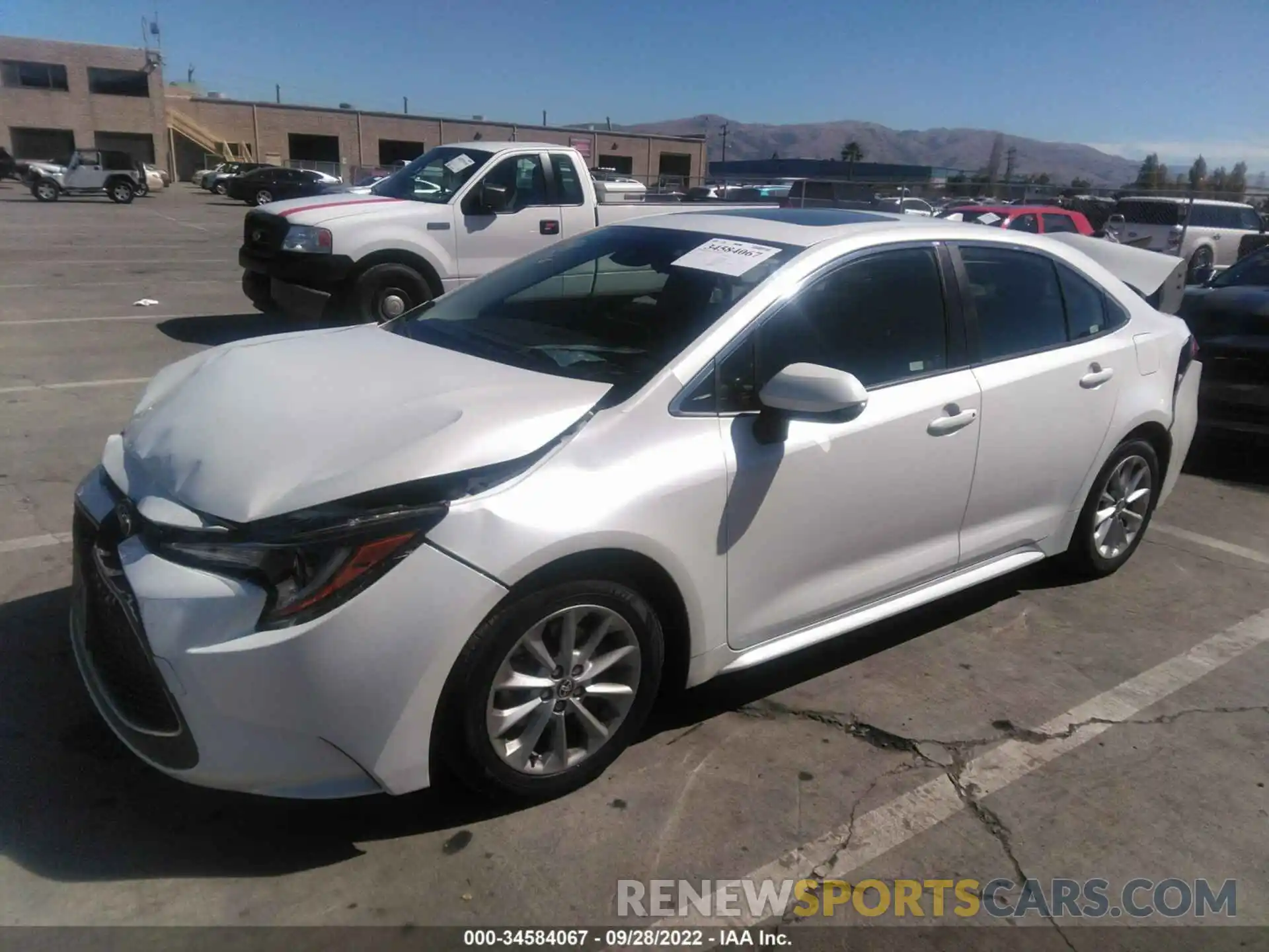 2 Photograph of a damaged car JTDFPRAE1LJ013424 TOYOTA COROLLA 2020