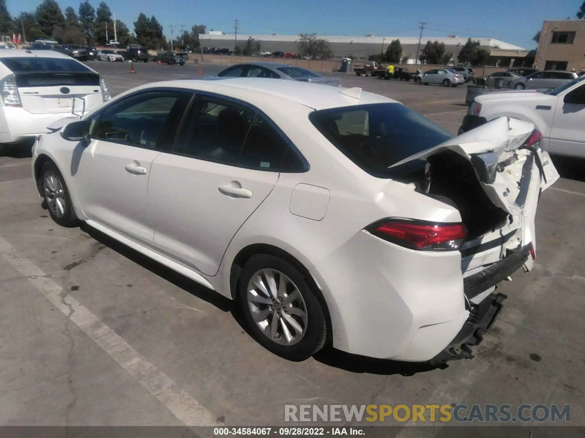 3 Photograph of a damaged car JTDFPRAE1LJ013424 TOYOTA COROLLA 2020