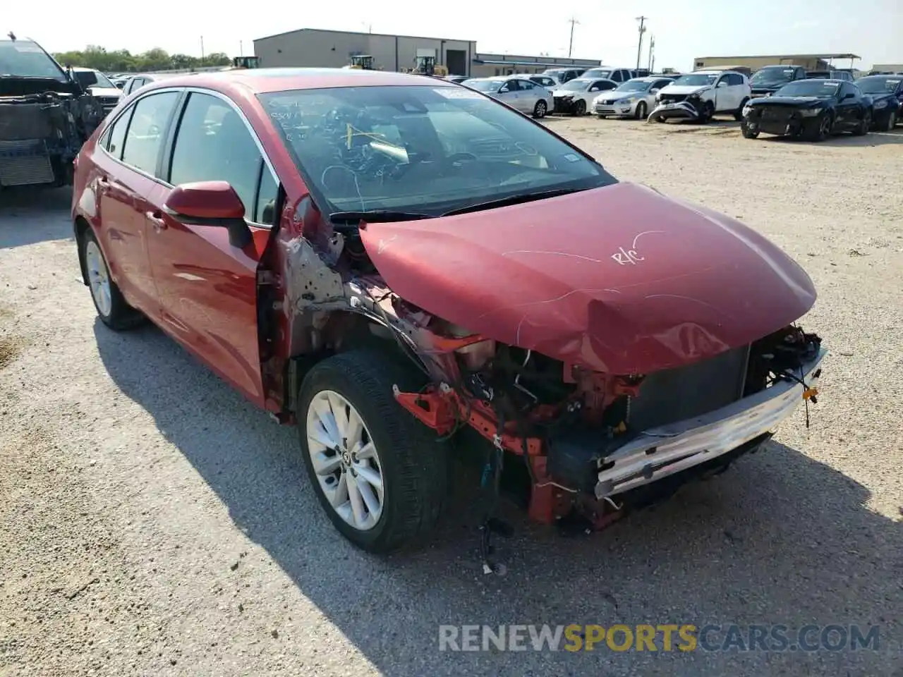 1 Photograph of a damaged car JTDFPRAE1LJ044690 TOYOTA COROLLA 2020