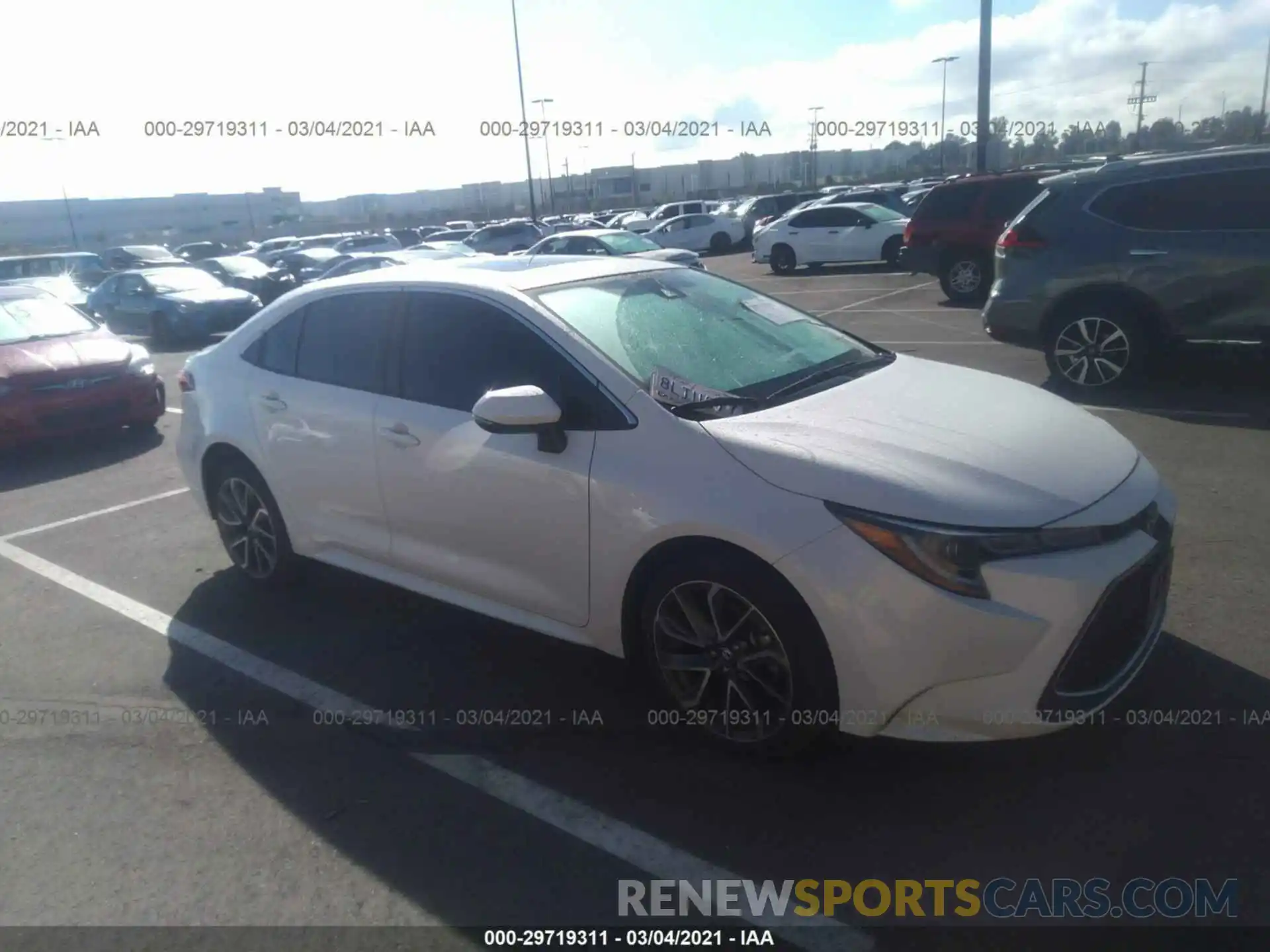 1 Photograph of a damaged car JTDFPRAE2LJ000276 TOYOTA COROLLA 2020