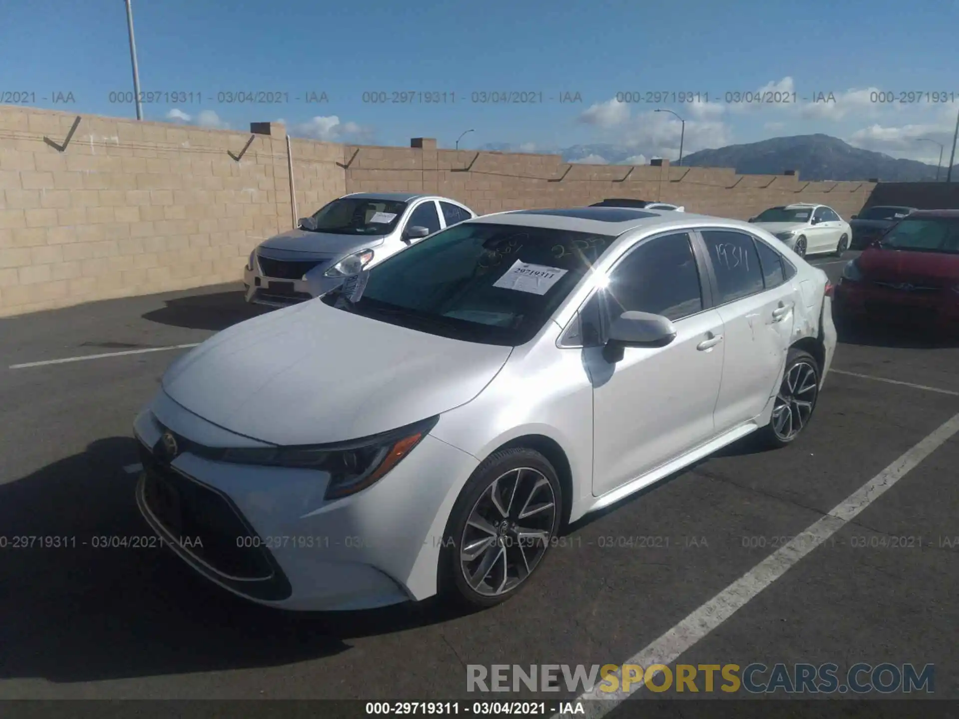 2 Photograph of a damaged car JTDFPRAE2LJ000276 TOYOTA COROLLA 2020