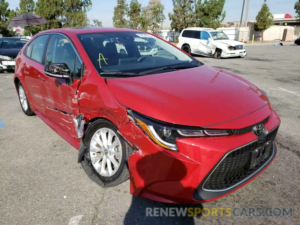 1 Photograph of a damaged car JTDFPRAE3LJ005714 TOYOTA COROLLA 2020