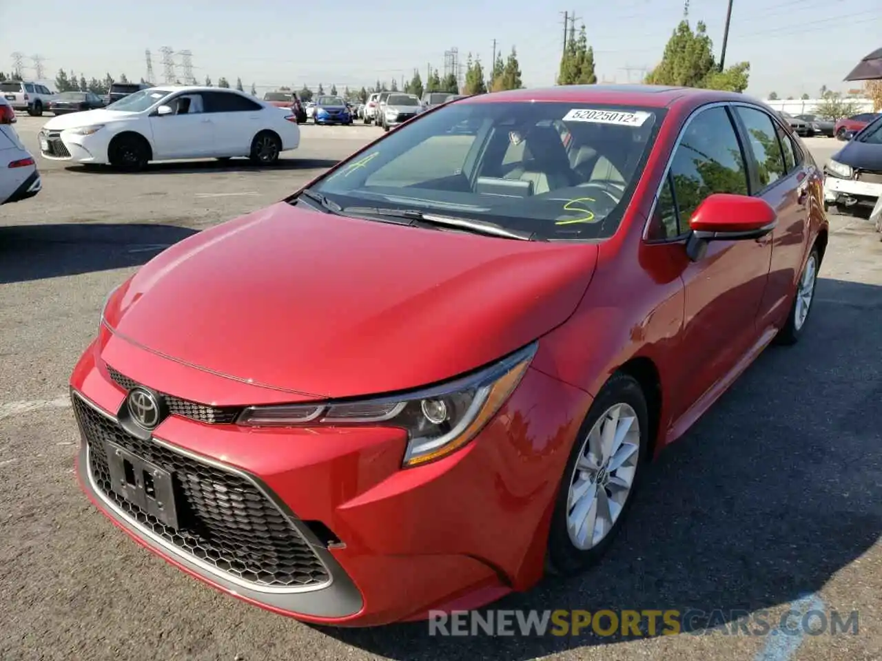 2 Photograph of a damaged car JTDFPRAE3LJ005714 TOYOTA COROLLA 2020