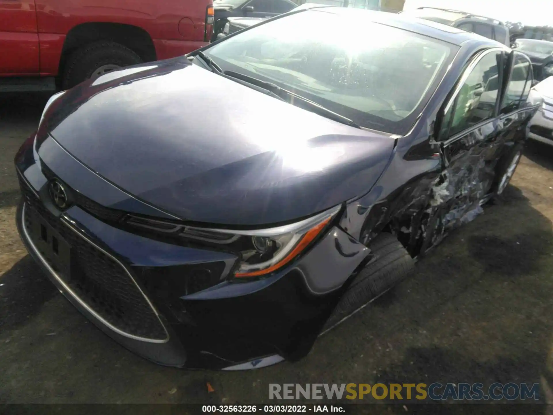 2 Photograph of a damaged car JTDFPRAE4LJ076064 TOYOTA COROLLA 2020