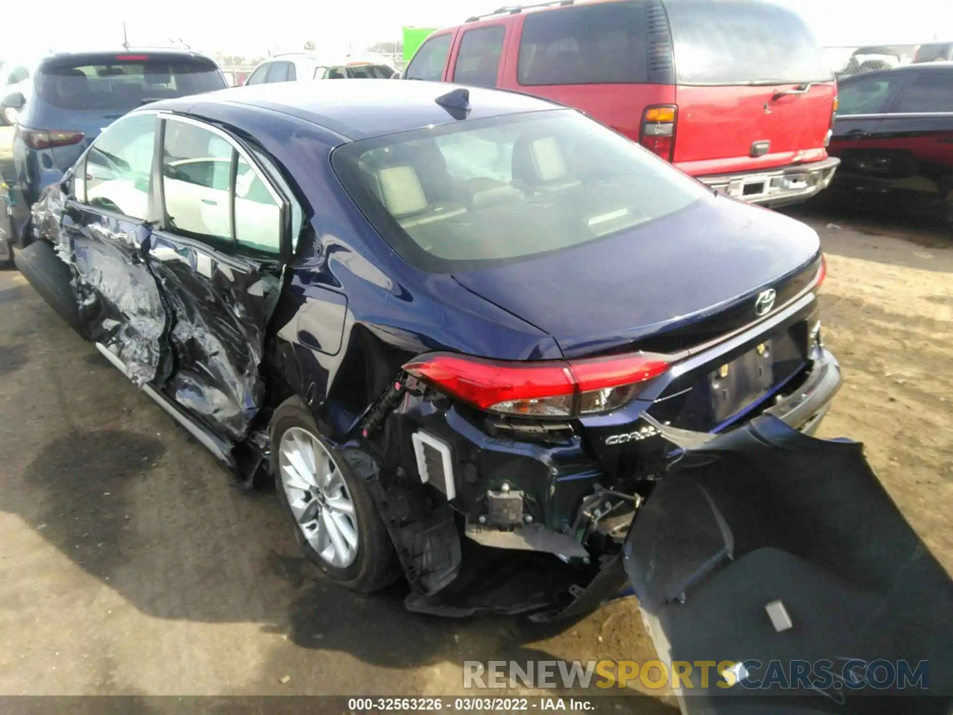 3 Photograph of a damaged car JTDFPRAE4LJ076064 TOYOTA COROLLA 2020