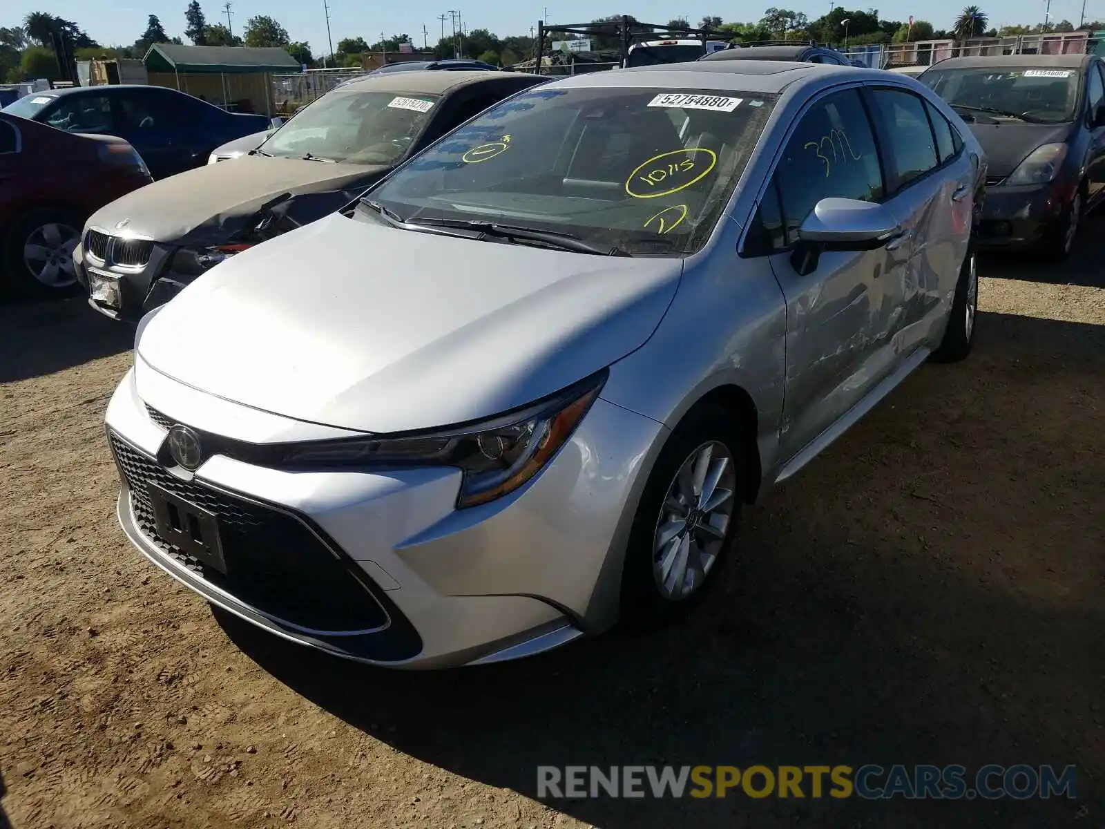 2 Photograph of a damaged car JTDFPRAE5LJ006587 TOYOTA COROLLA 2020