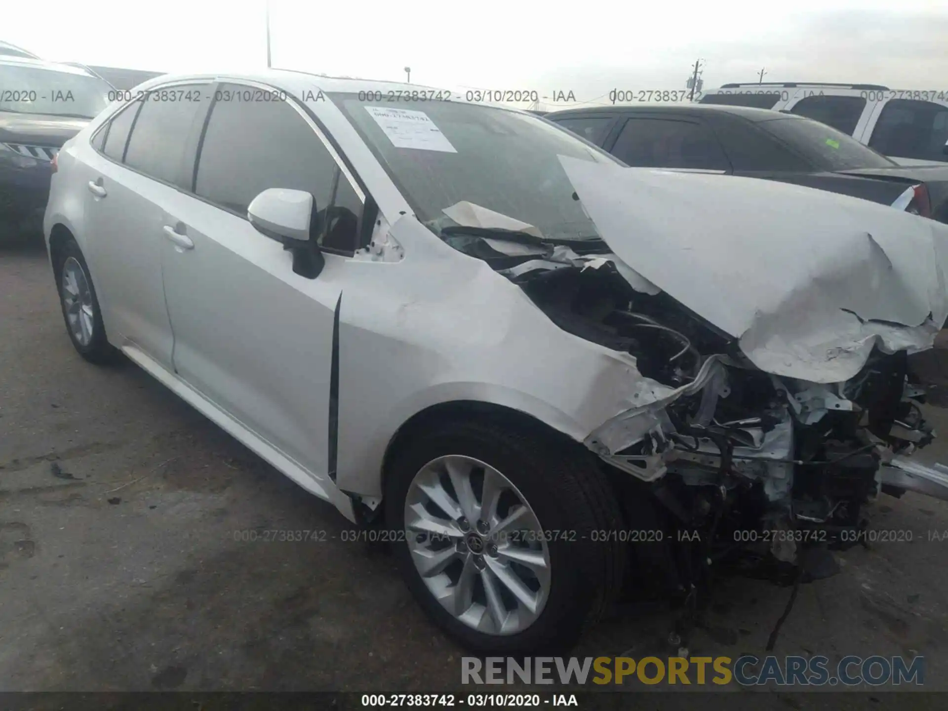 1 Photograph of a damaged car JTDFPRAE5LJ013331 TOYOTA COROLLA 2020