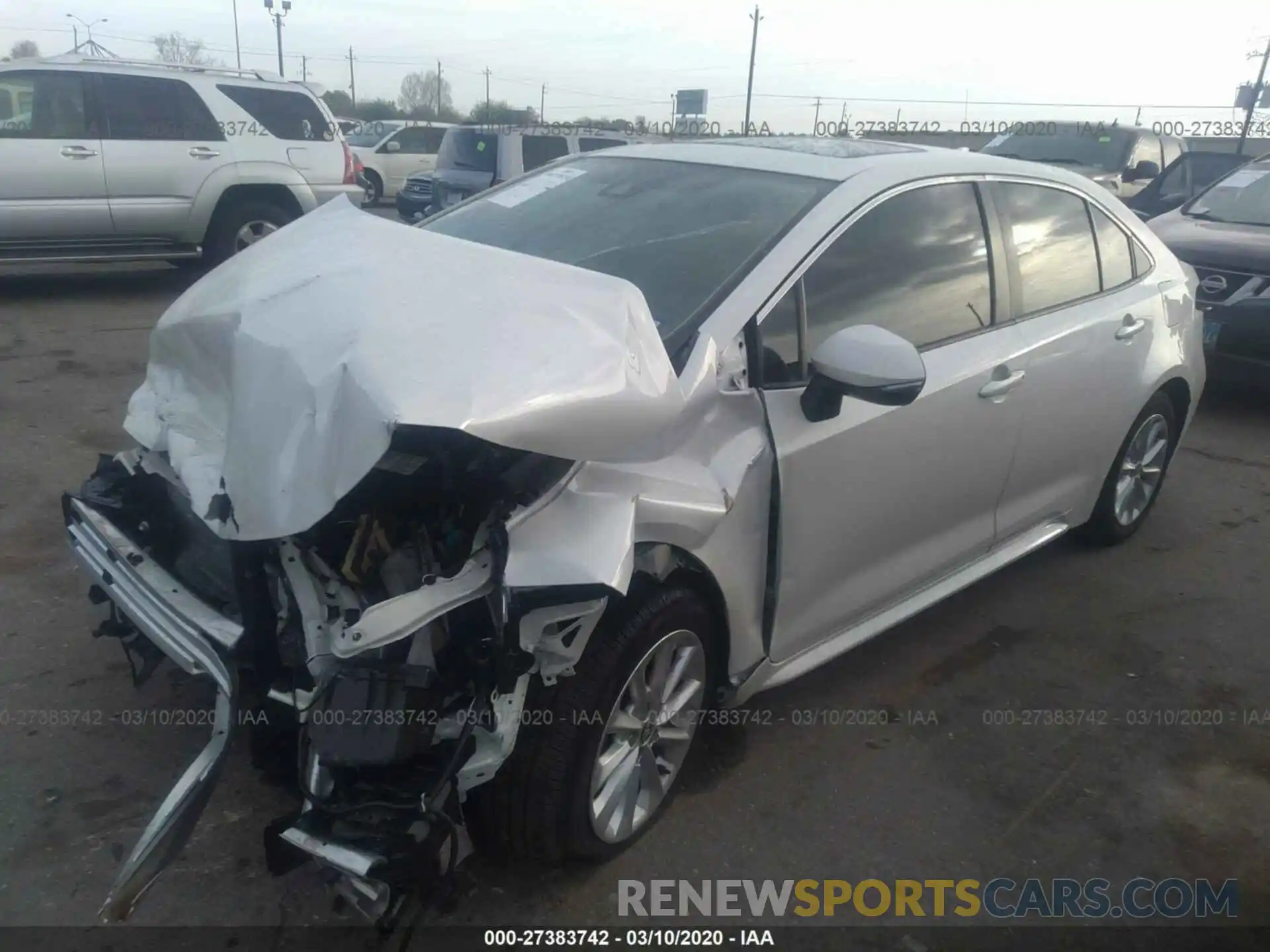 2 Photograph of a damaged car JTDFPRAE5LJ013331 TOYOTA COROLLA 2020