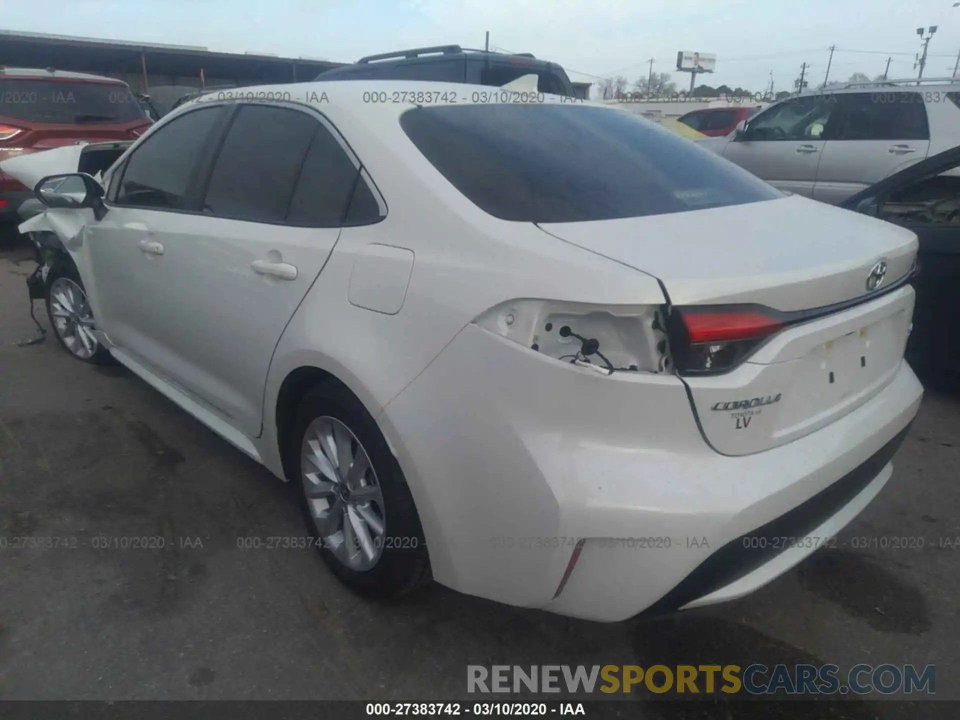 3 Photograph of a damaged car JTDFPRAE5LJ013331 TOYOTA COROLLA 2020