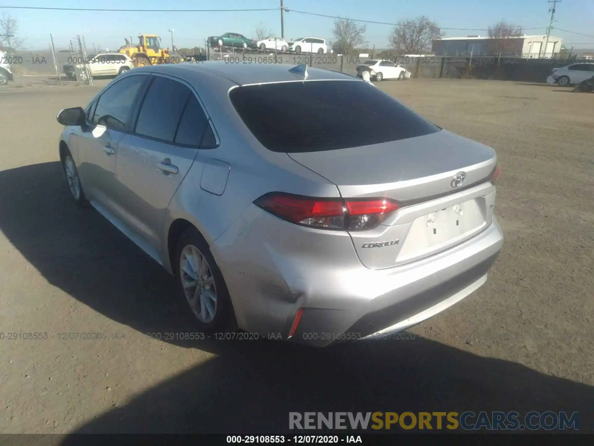 3 Photograph of a damaged car JTDFPRAE5LJ029593 TOYOTA COROLLA 2020