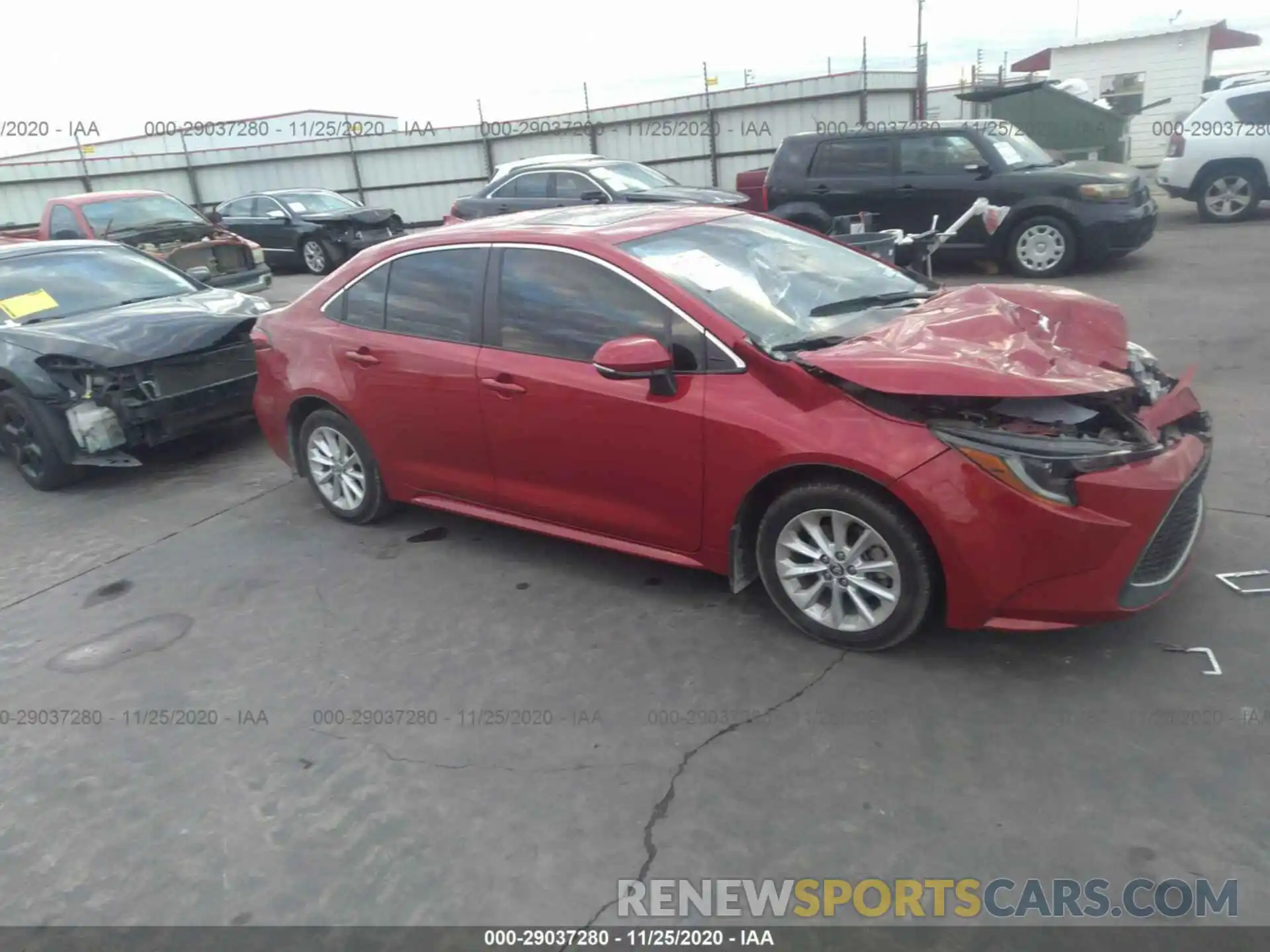 1 Photograph of a damaged car JTDFPRAE6L1015069 TOYOTA COROLLA 2020