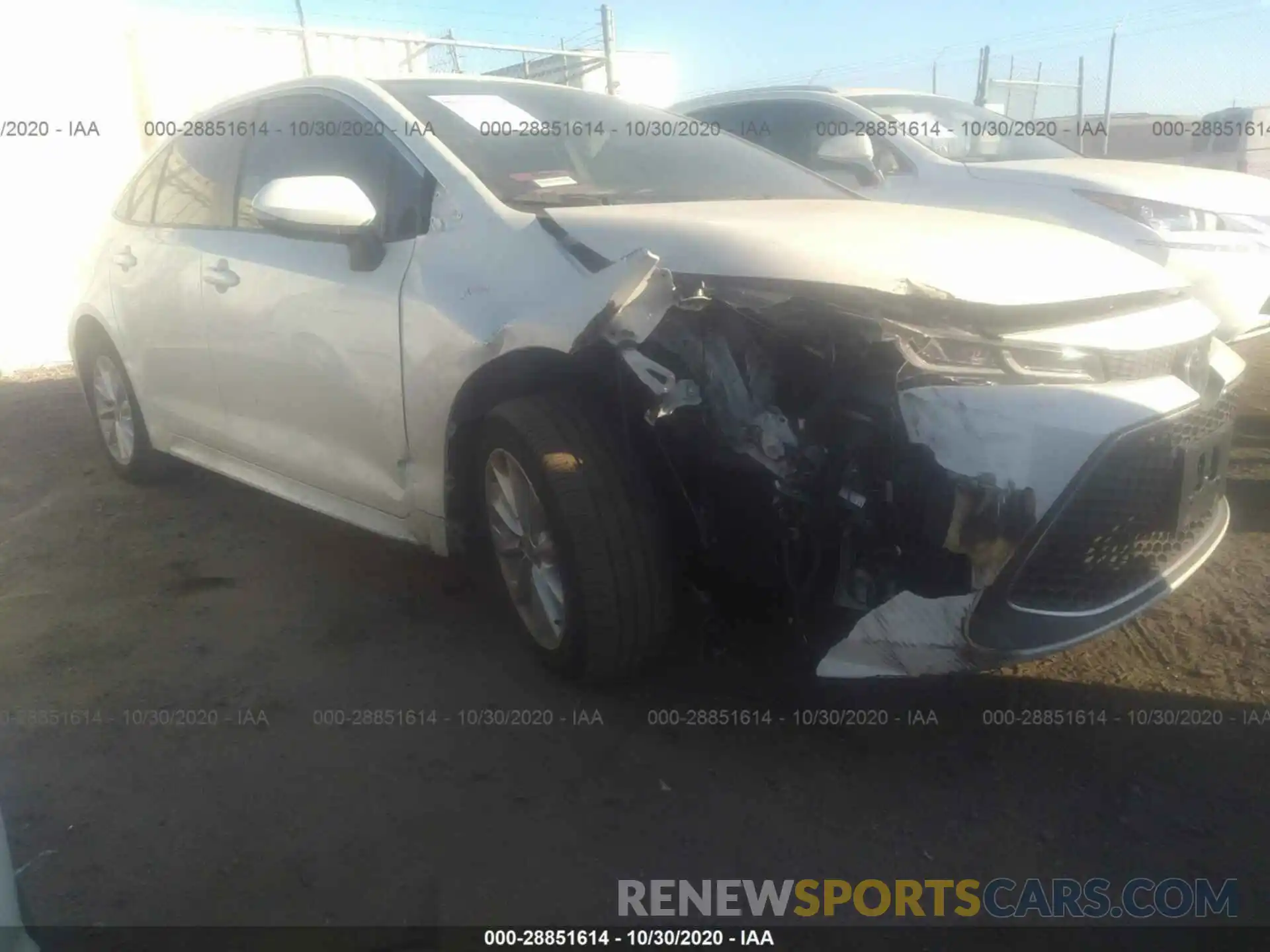 1 Photograph of a damaged car JTDFPRAE6LJ006808 TOYOTA COROLLA 2020