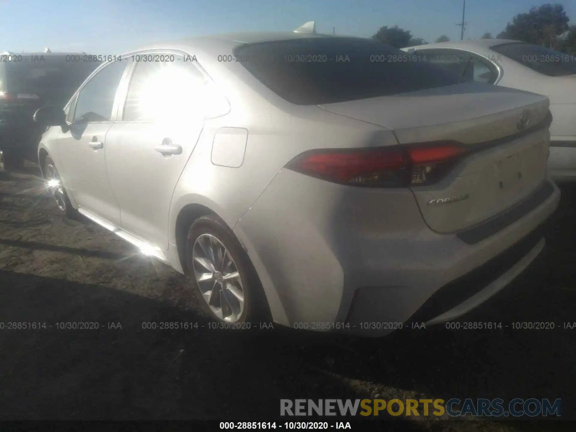 3 Photograph of a damaged car JTDFPRAE6LJ006808 TOYOTA COROLLA 2020