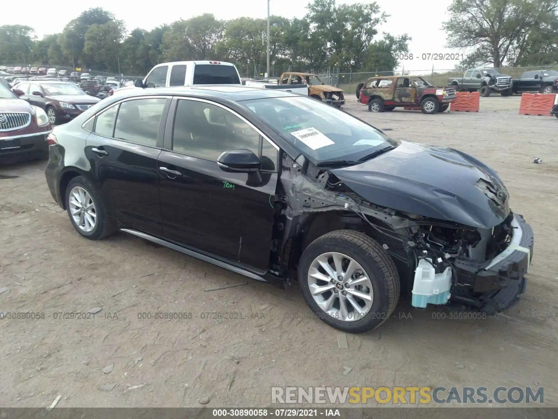 1 Photograph of a damaged car JTDFPRAE6LJ014892 TOYOTA COROLLA 2020