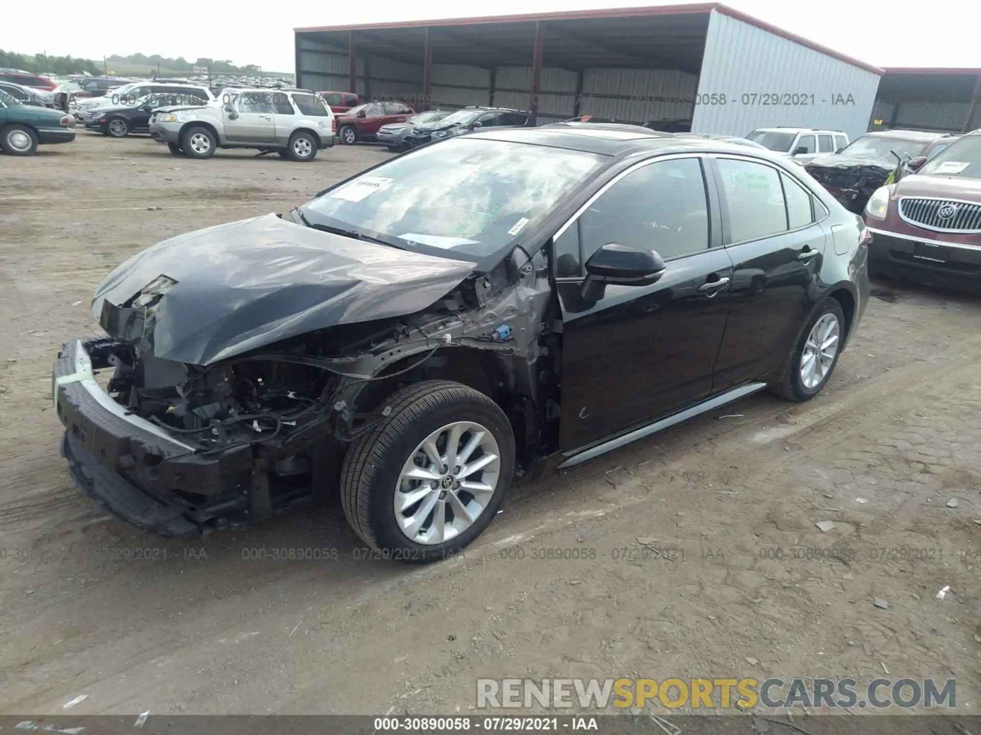 2 Photograph of a damaged car JTDFPRAE6LJ014892 TOYOTA COROLLA 2020