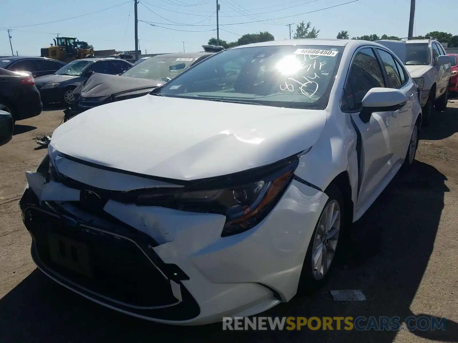 2 Photograph of a damaged car JTDFPRAE6LJ065857 TOYOTA COROLLA 2020