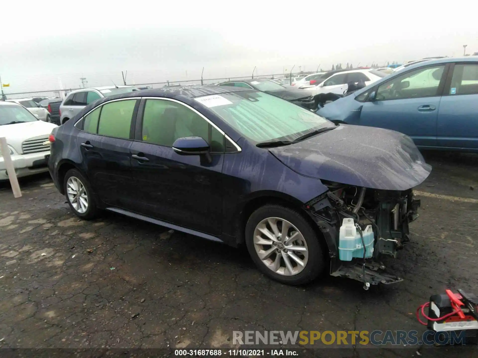 1 Photograph of a damaged car JTDFPRAE7LJ020460 TOYOTA COROLLA 2020