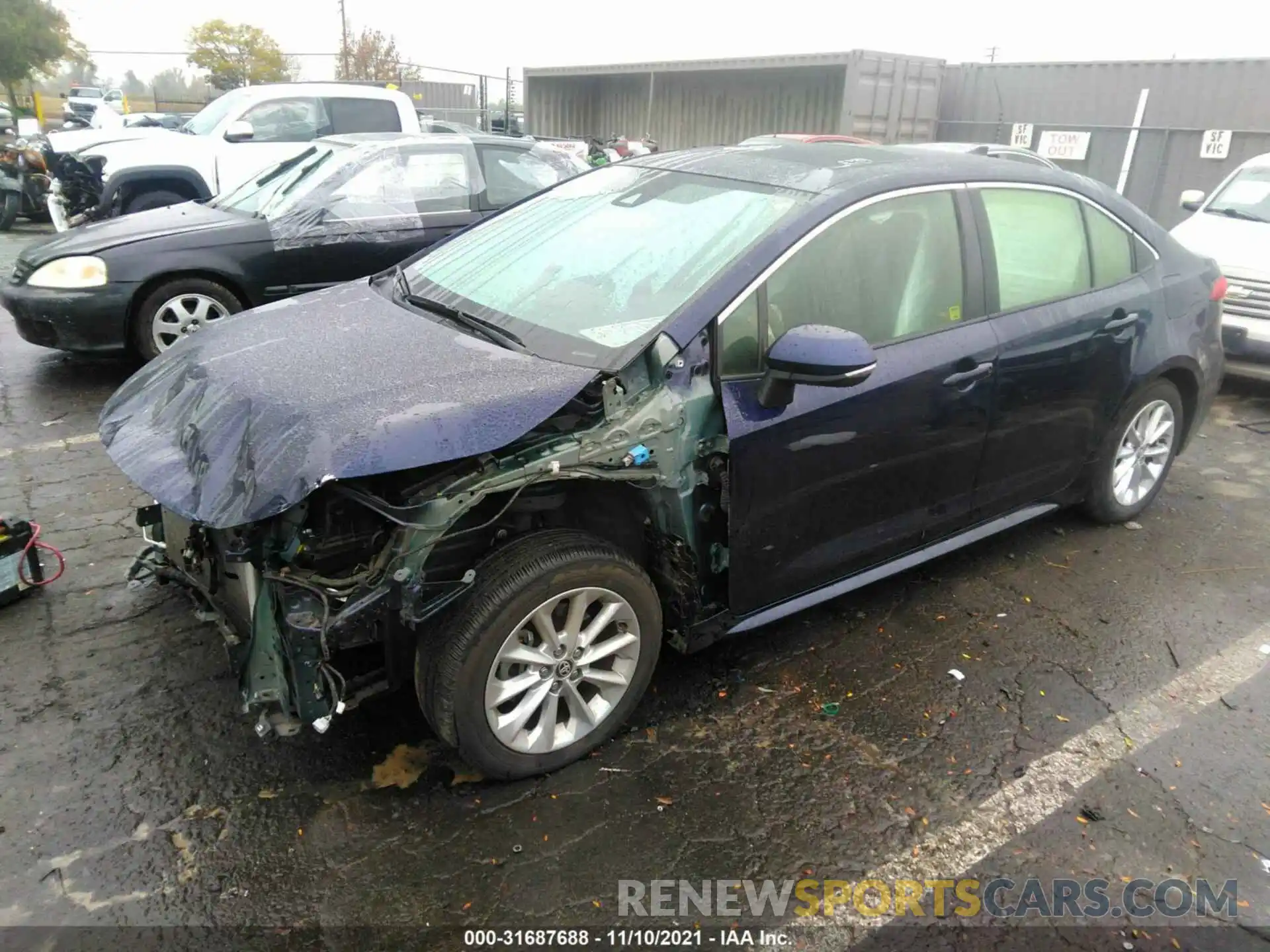 2 Photograph of a damaged car JTDFPRAE7LJ020460 TOYOTA COROLLA 2020