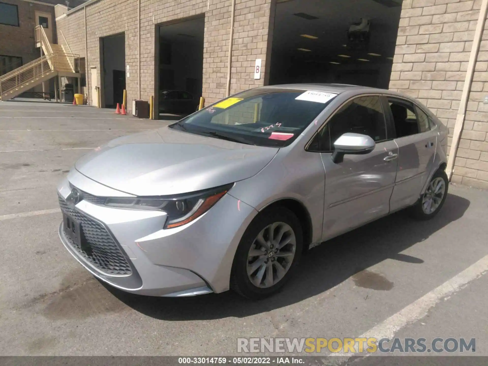 2 Photograph of a damaged car JTDFPRAE8LJ005045 TOYOTA COROLLA 2020