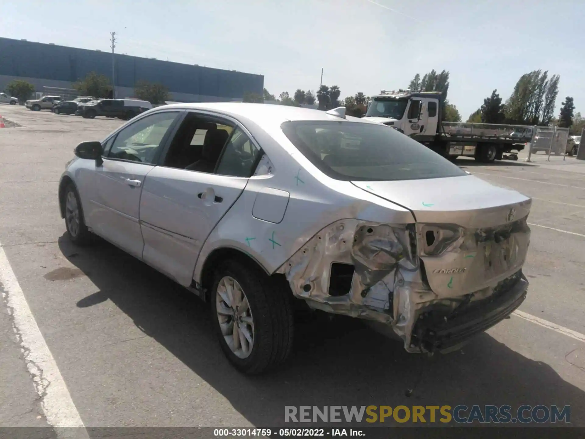 3 Photograph of a damaged car JTDFPRAE8LJ005045 TOYOTA COROLLA 2020