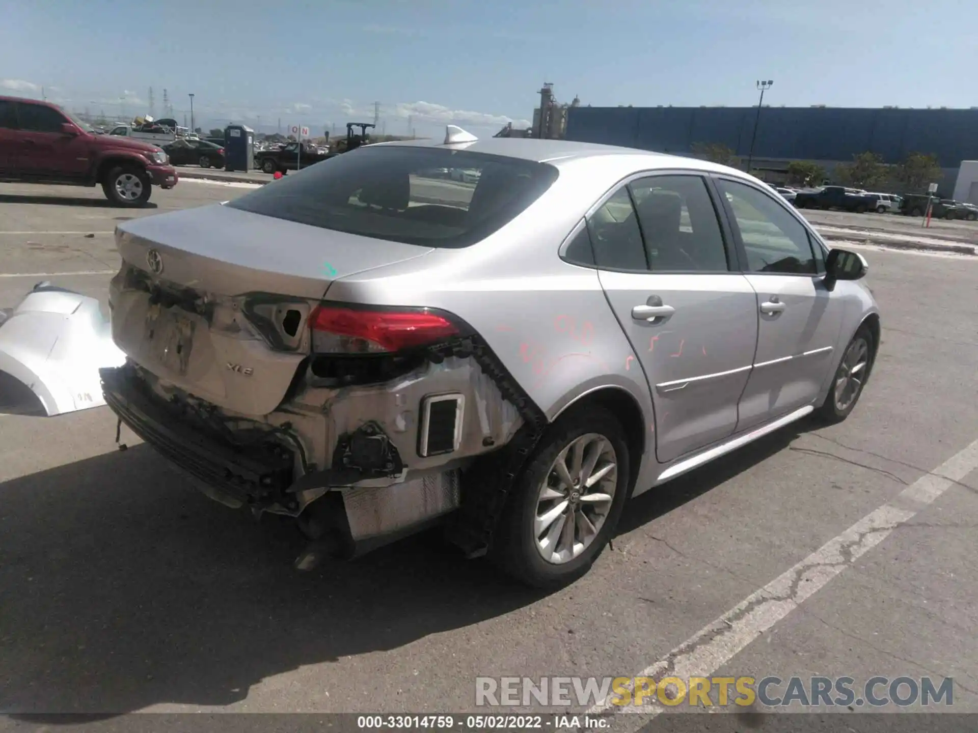 4 Photograph of a damaged car JTDFPRAE8LJ005045 TOYOTA COROLLA 2020