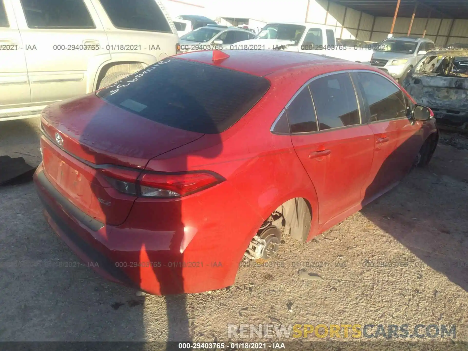 4 Photograph of a damaged car JTDFPRAE9LJ001036 TOYOTA COROLLA 2020