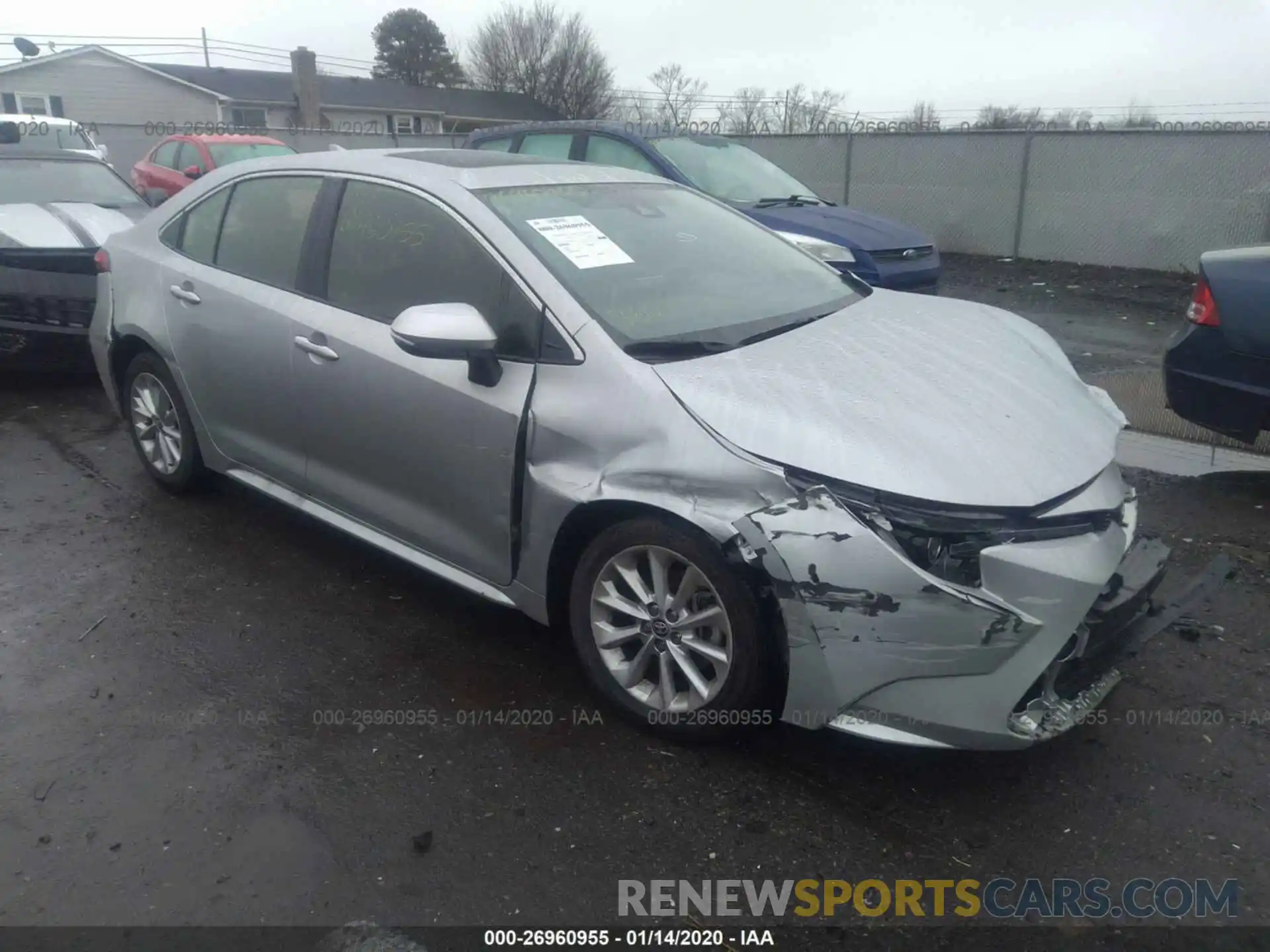 1 Photograph of a damaged car JTDFPRAE9LJ015955 TOYOTA COROLLA 2020