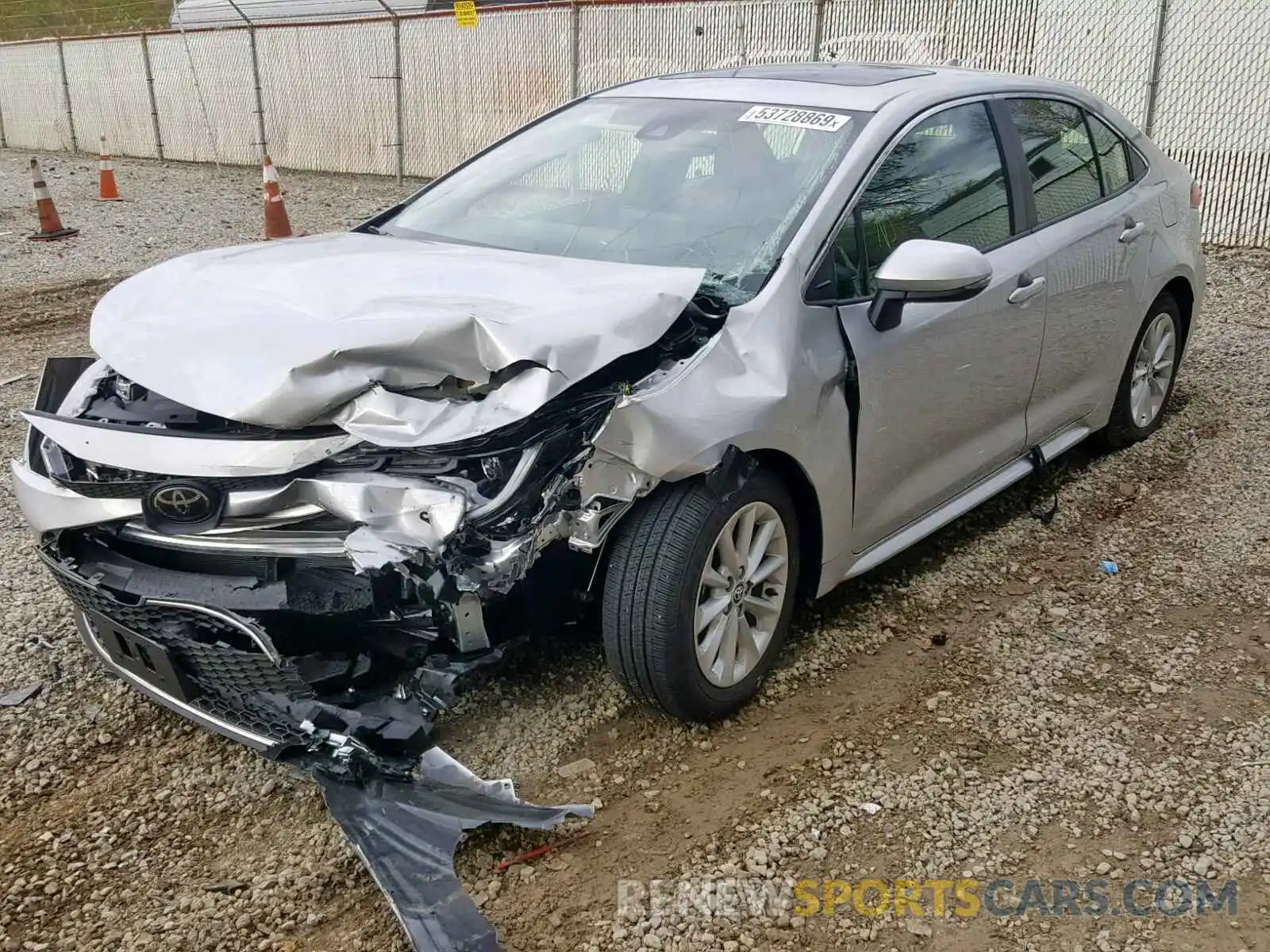 2 Photograph of a damaged car JTDFPRAEXLJ016886 TOYOTA COROLLA 2020