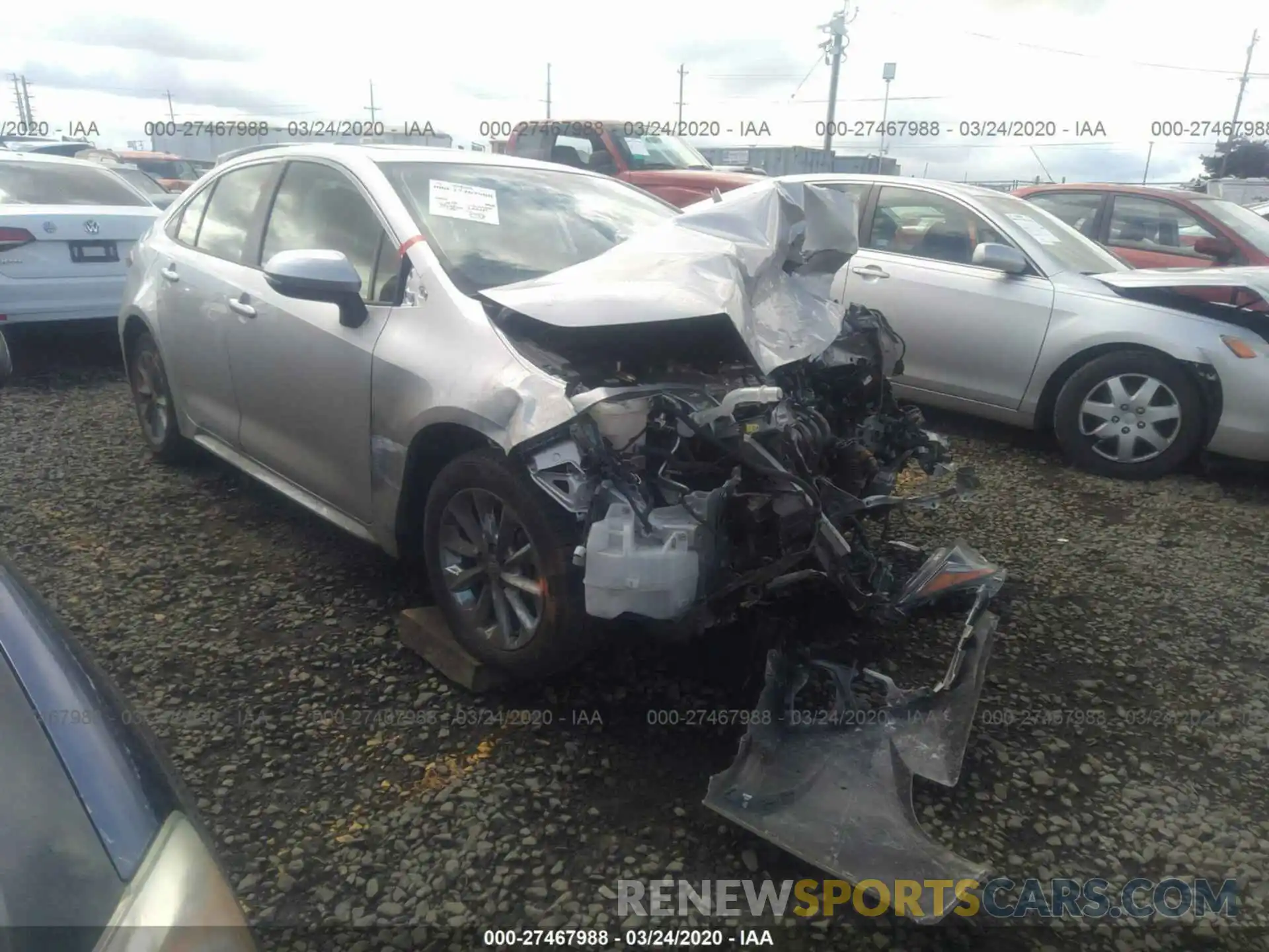 1 Photograph of a damaged car JTDFPRAEXLJ027113 TOYOTA COROLLA 2020