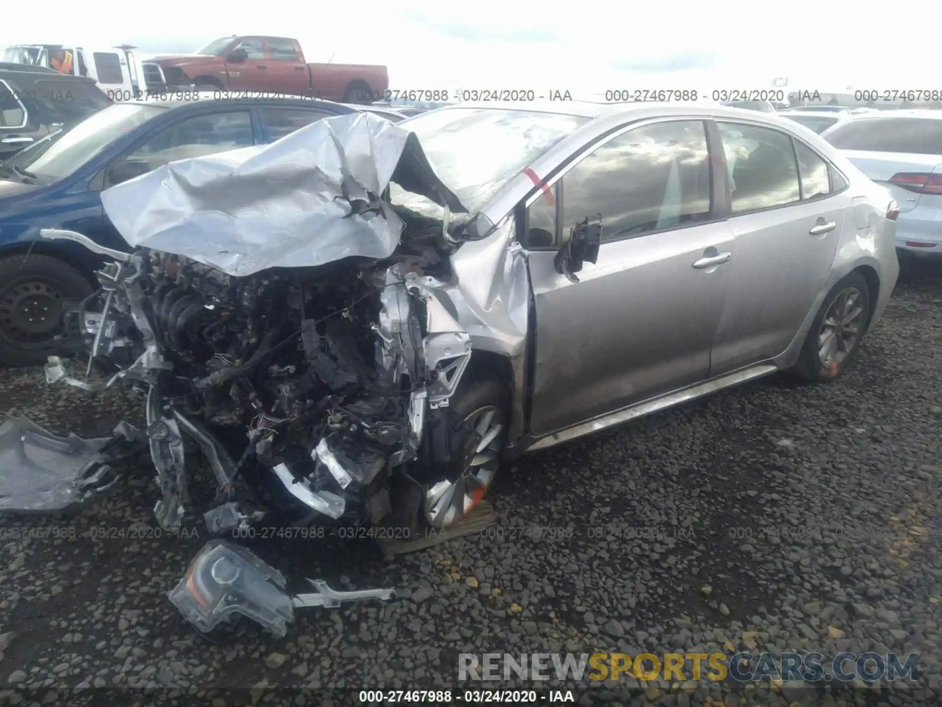 2 Photograph of a damaged car JTDFPRAEXLJ027113 TOYOTA COROLLA 2020