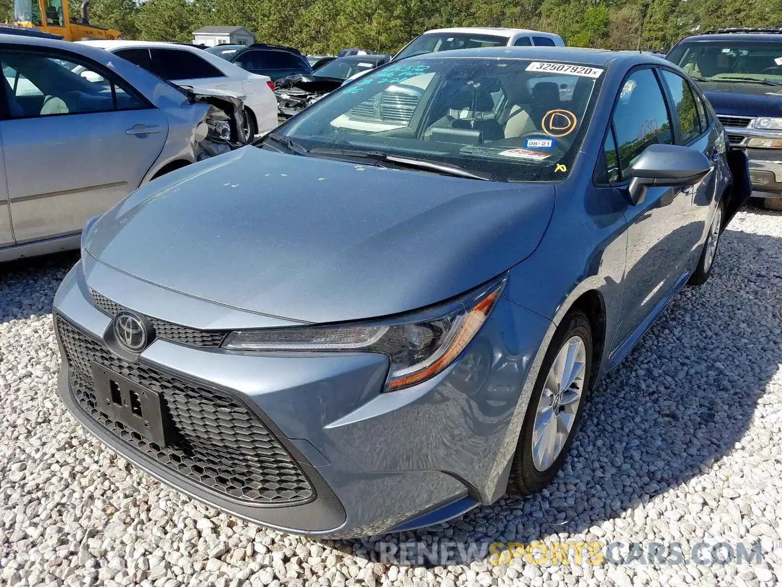 2 Photograph of a damaged car JTDHPRAE0LJ002794 TOYOTA COROLLA 2020