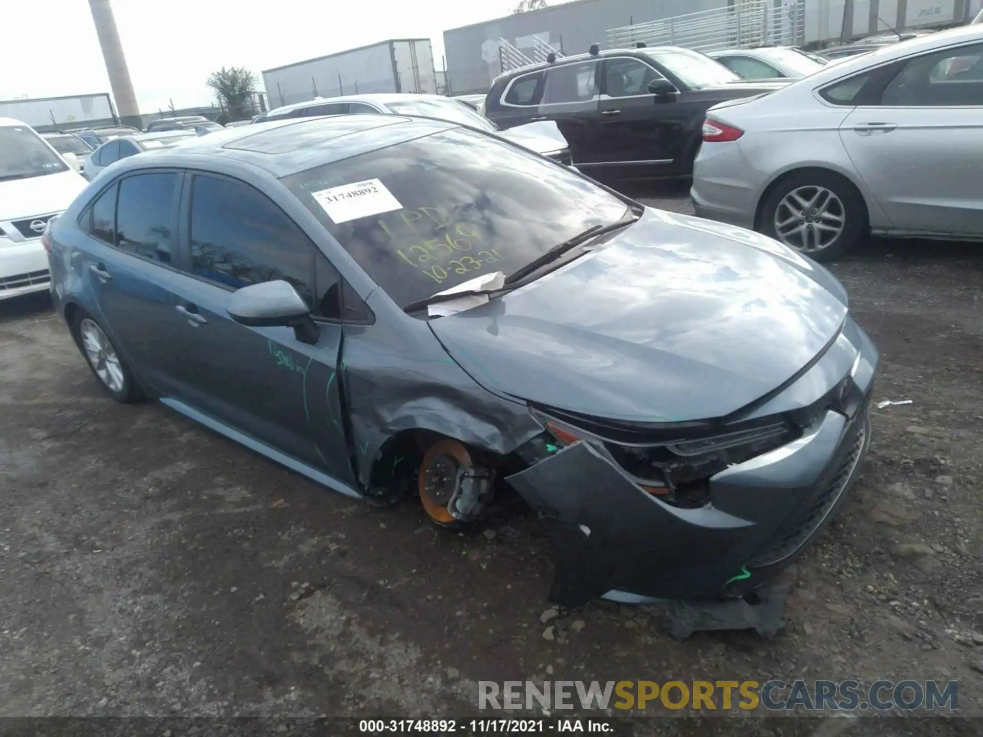 1 Photograph of a damaged car JTDHPRAE0LJ005212 TOYOTA COROLLA 2020