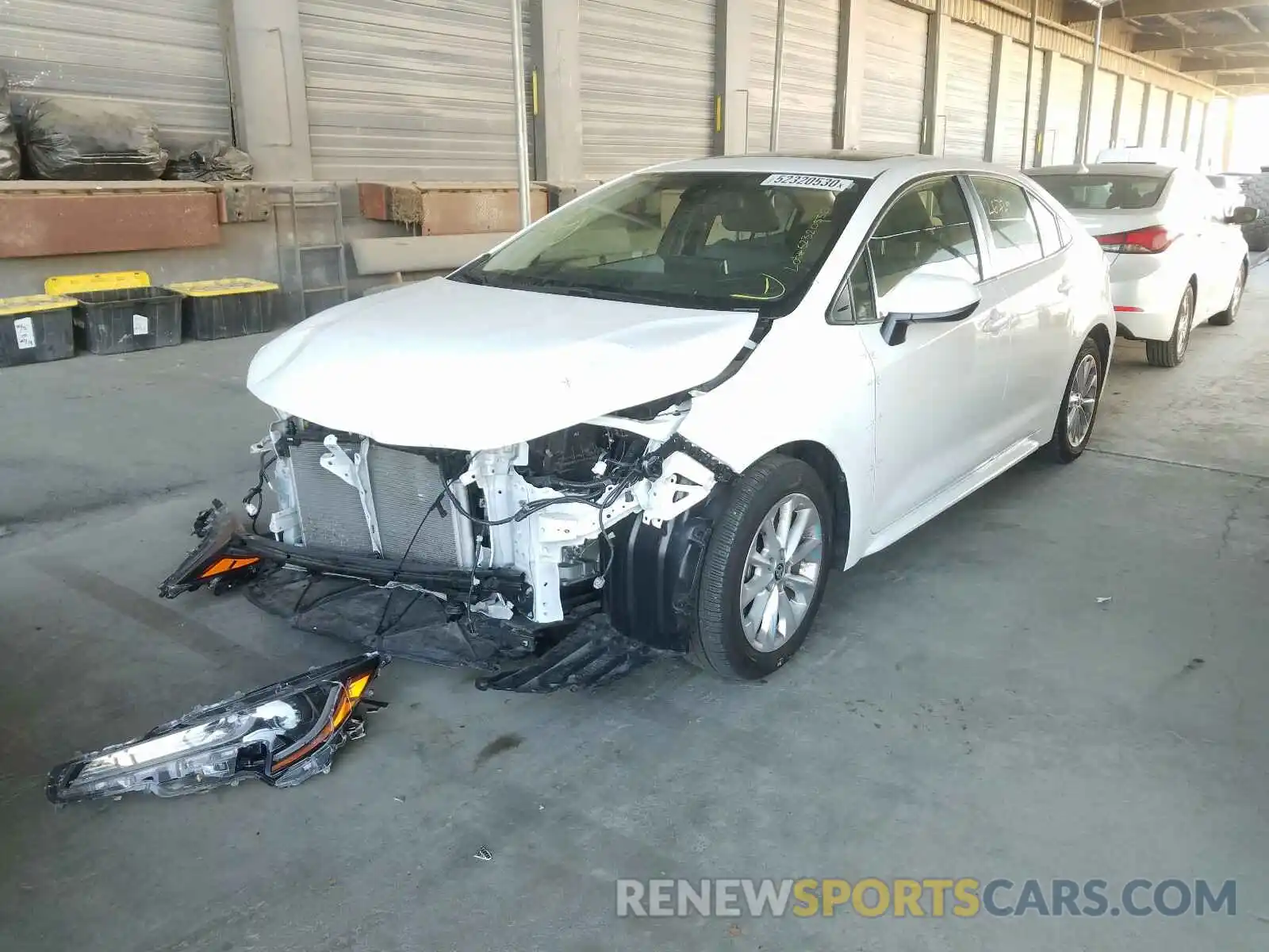 2 Photograph of a damaged car JTDHPRAE0LJ009938 TOYOTA COROLLA 2020