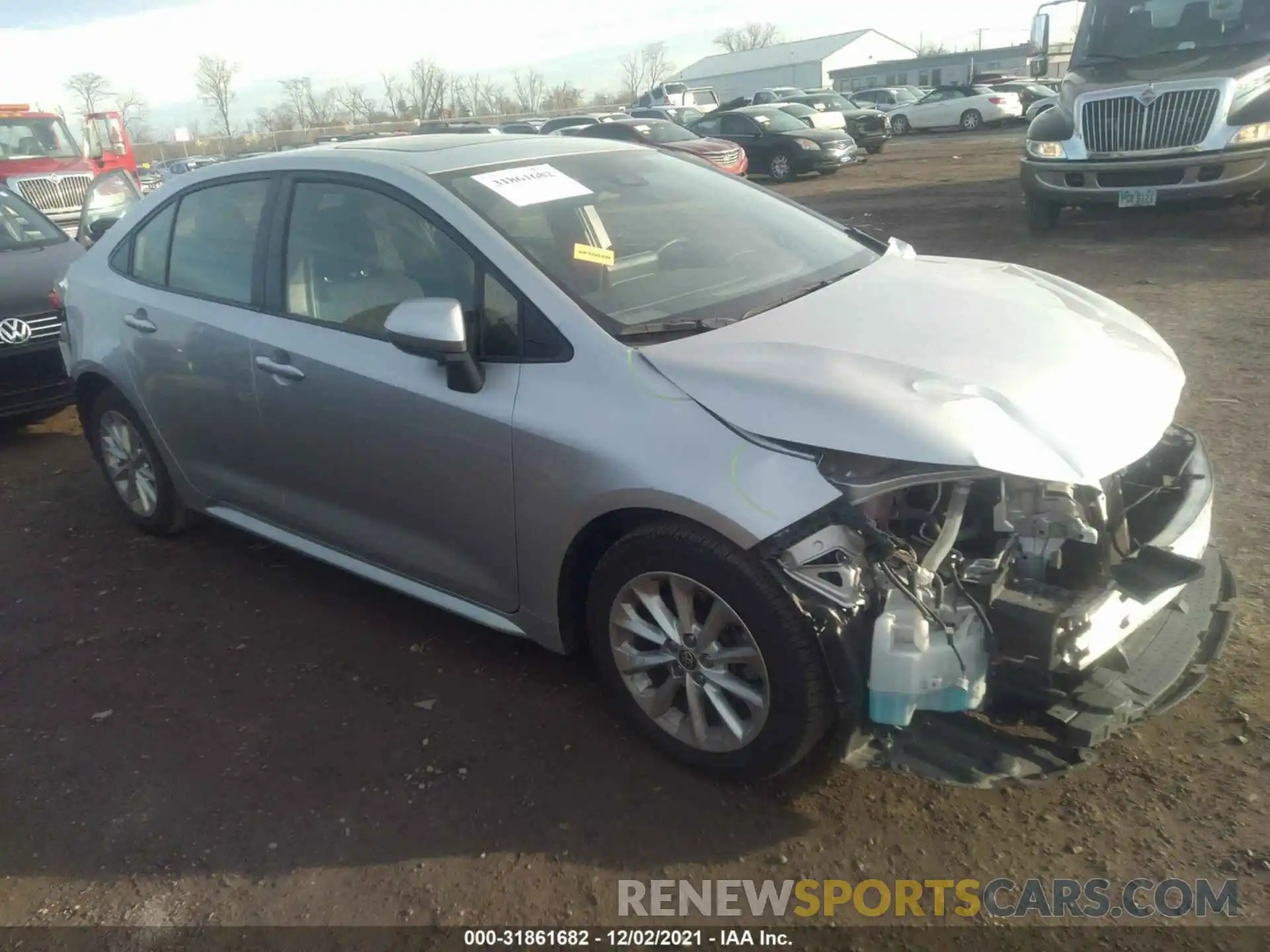 1 Photograph of a damaged car JTDHPRAE0LJ021667 TOYOTA COROLLA 2020