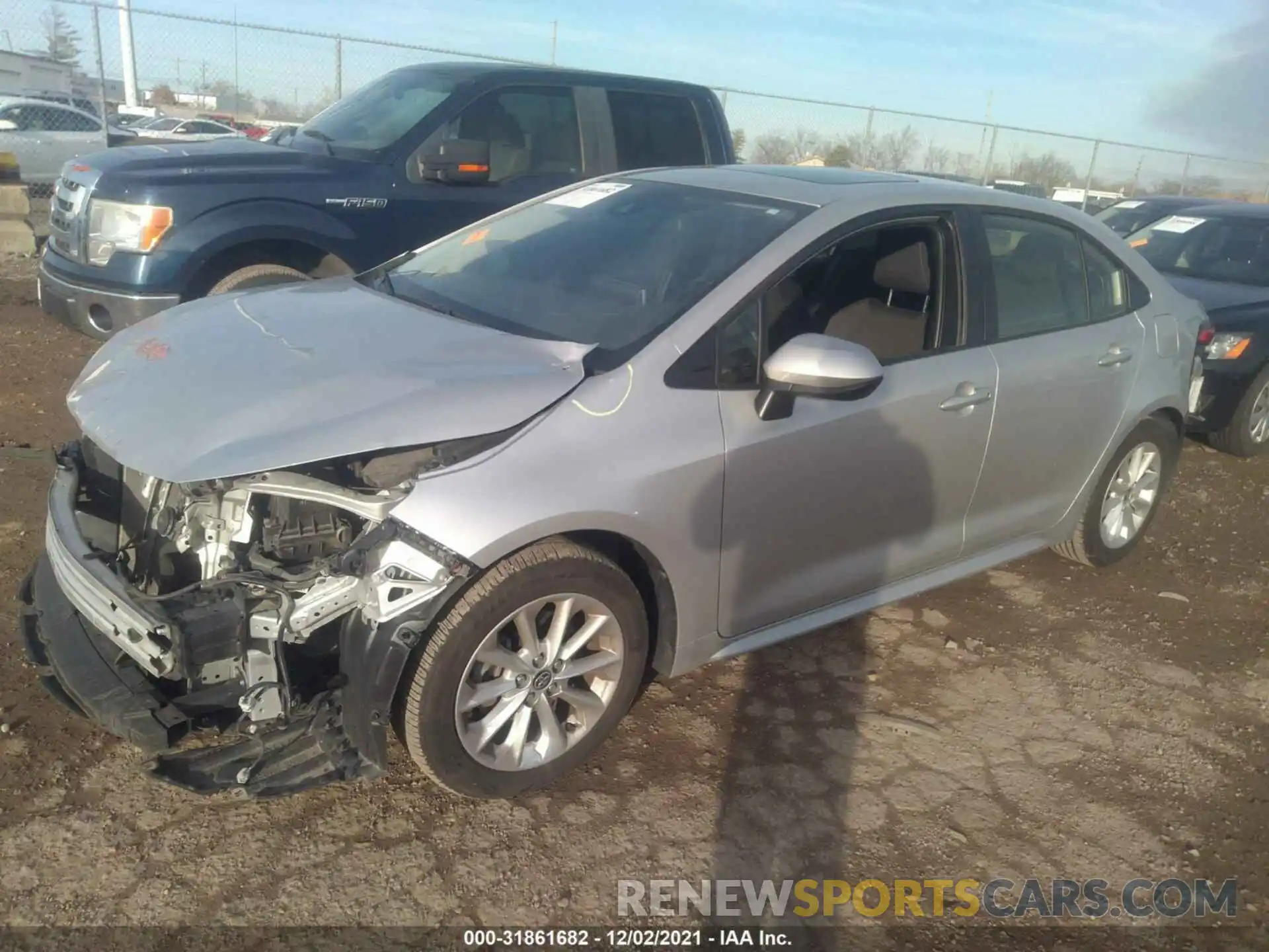 2 Photograph of a damaged car JTDHPRAE0LJ021667 TOYOTA COROLLA 2020