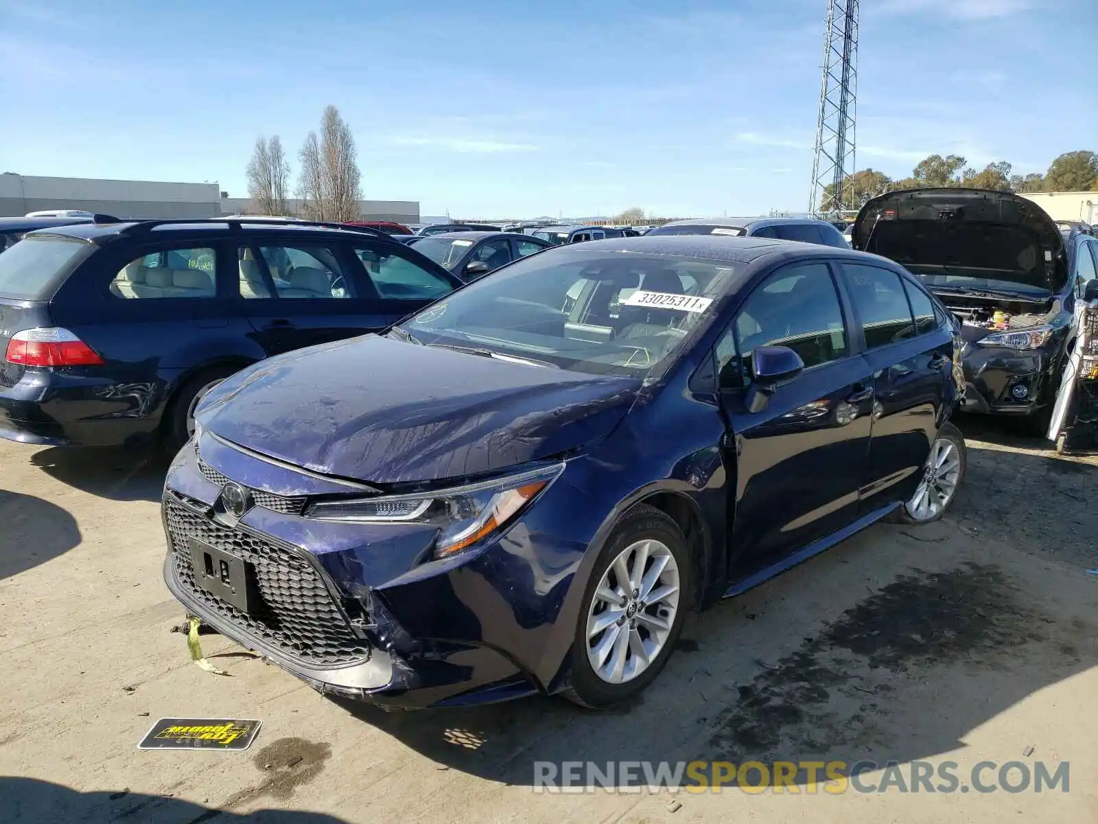 2 Photograph of a damaged car JTDHPRAE0LJ026657 TOYOTA COROLLA 2020