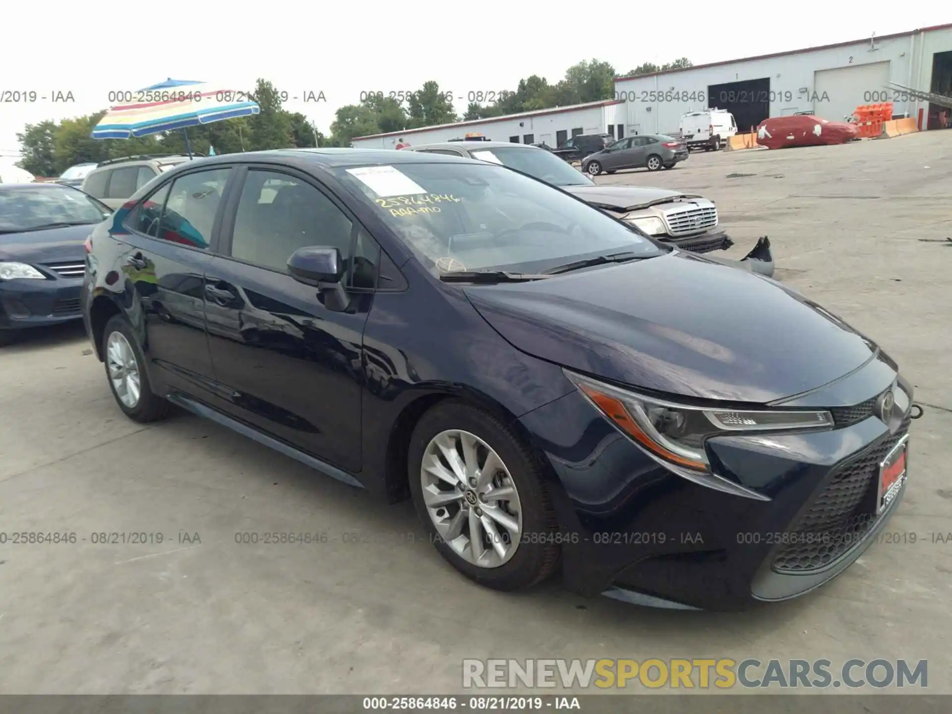 1 Photograph of a damaged car JTDHPRAE0LJ031325 TOYOTA COROLLA 2020