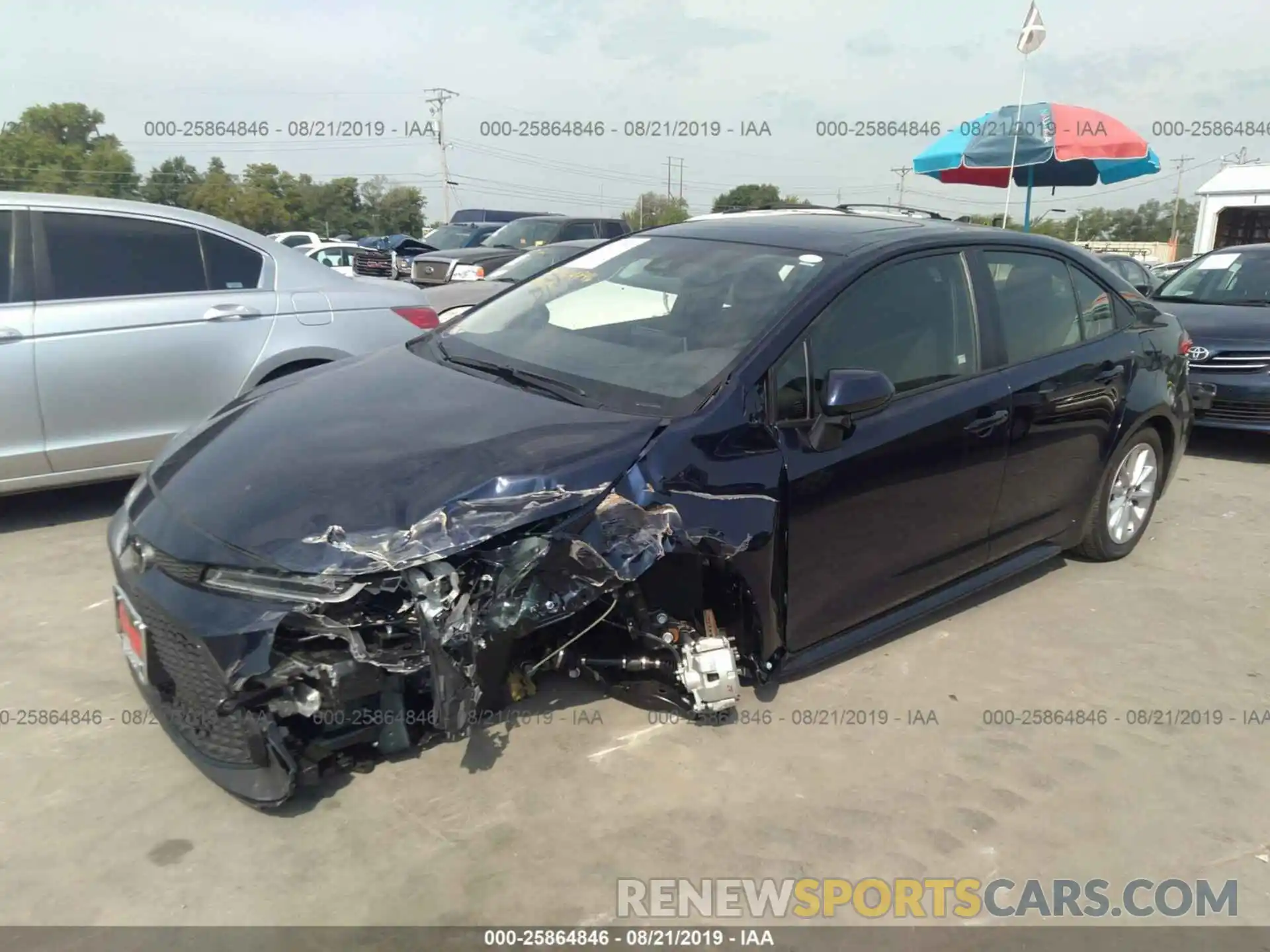 2 Photograph of a damaged car JTDHPRAE0LJ031325 TOYOTA COROLLA 2020