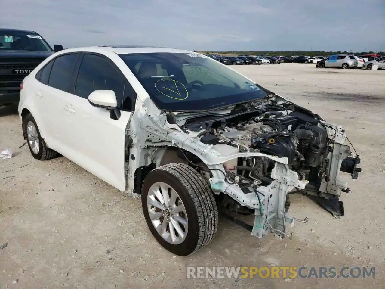 1 Photograph of a damaged car JTDHPRAE0LJ049307 TOYOTA COROLLA 2020