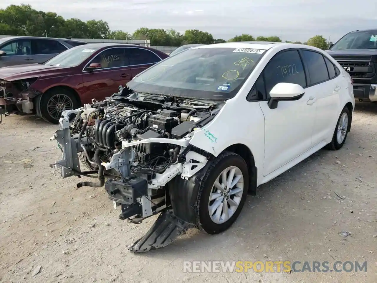 2 Photograph of a damaged car JTDHPRAE0LJ049307 TOYOTA COROLLA 2020