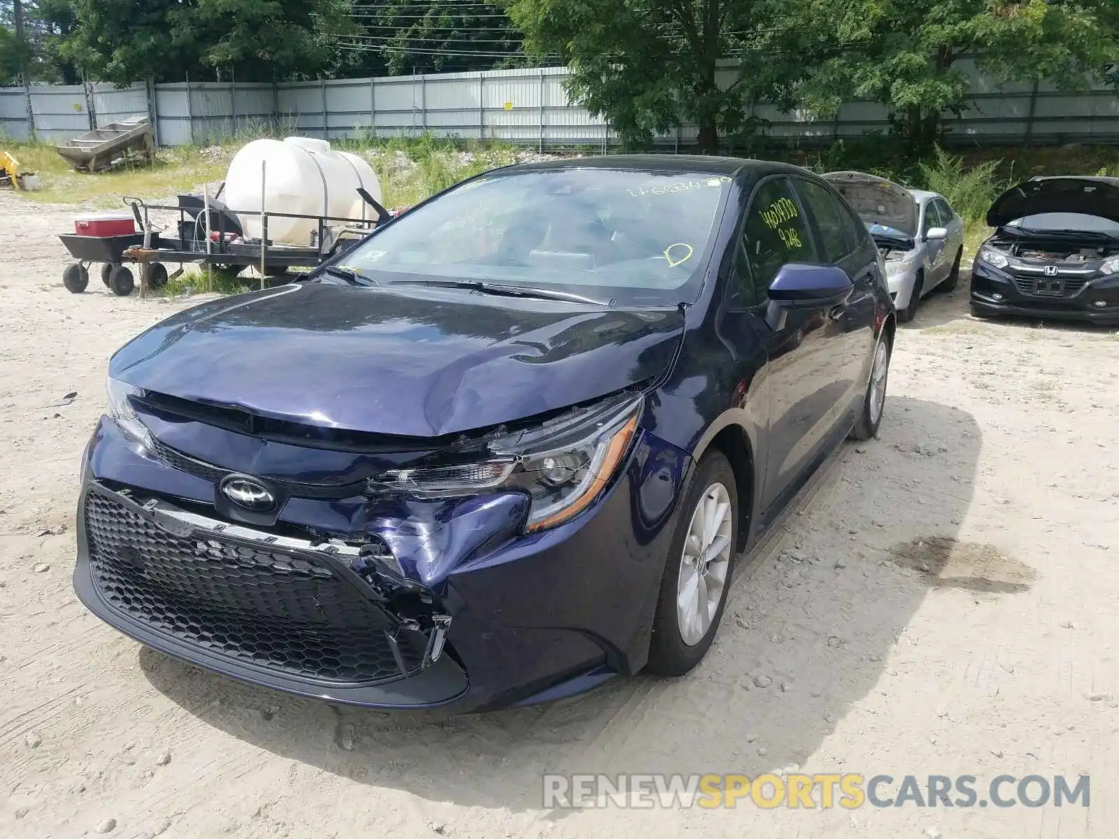 2 Photograph of a damaged car JTDHPRAE0LJ050490 TOYOTA COROLLA 2020