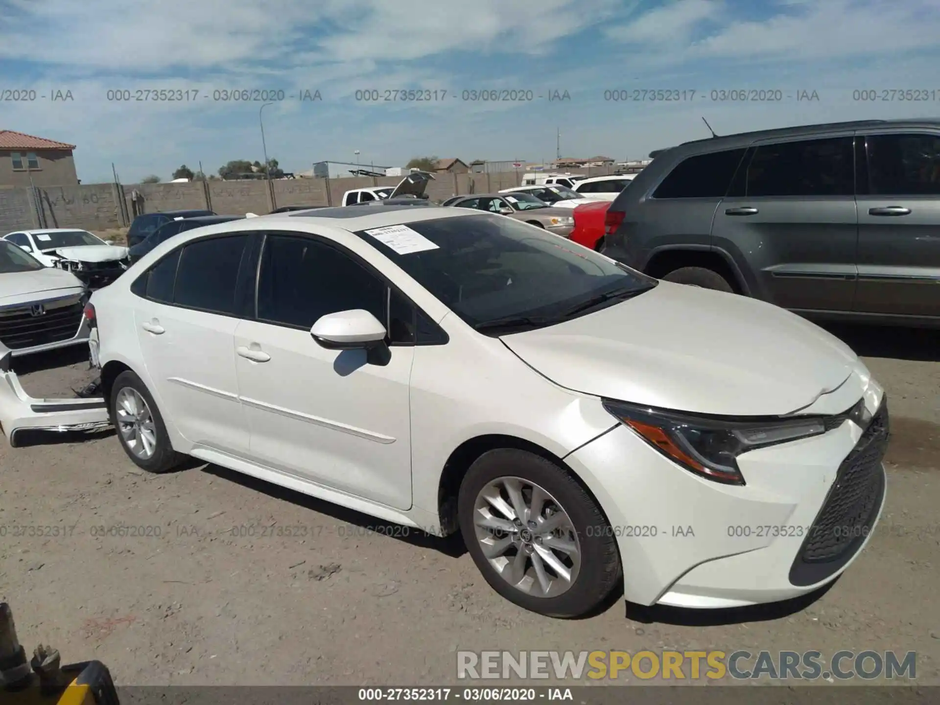 1 Photograph of a damaged car JTDHPRAE0LJ058153 TOYOTA COROLLA 2020