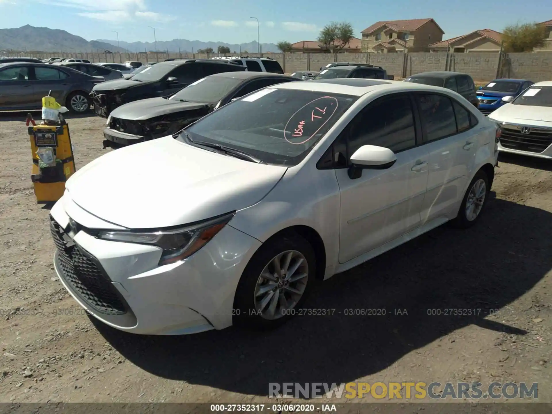 2 Photograph of a damaged car JTDHPRAE0LJ058153 TOYOTA COROLLA 2020