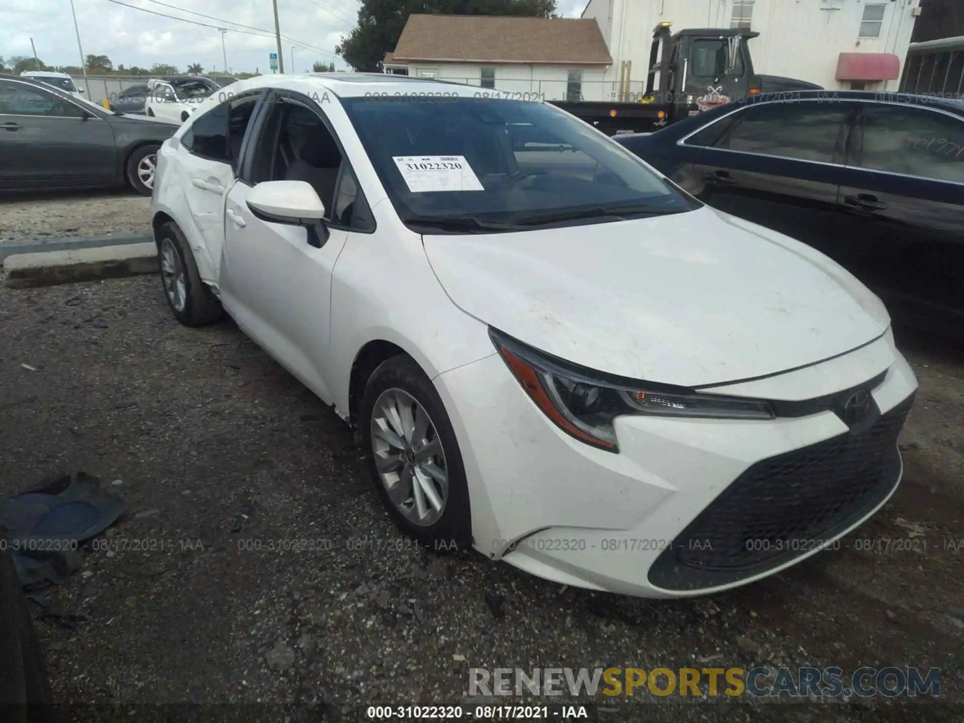 1 Photograph of a damaged car JTDHPRAE0LJ062977 TOYOTA COROLLA 2020