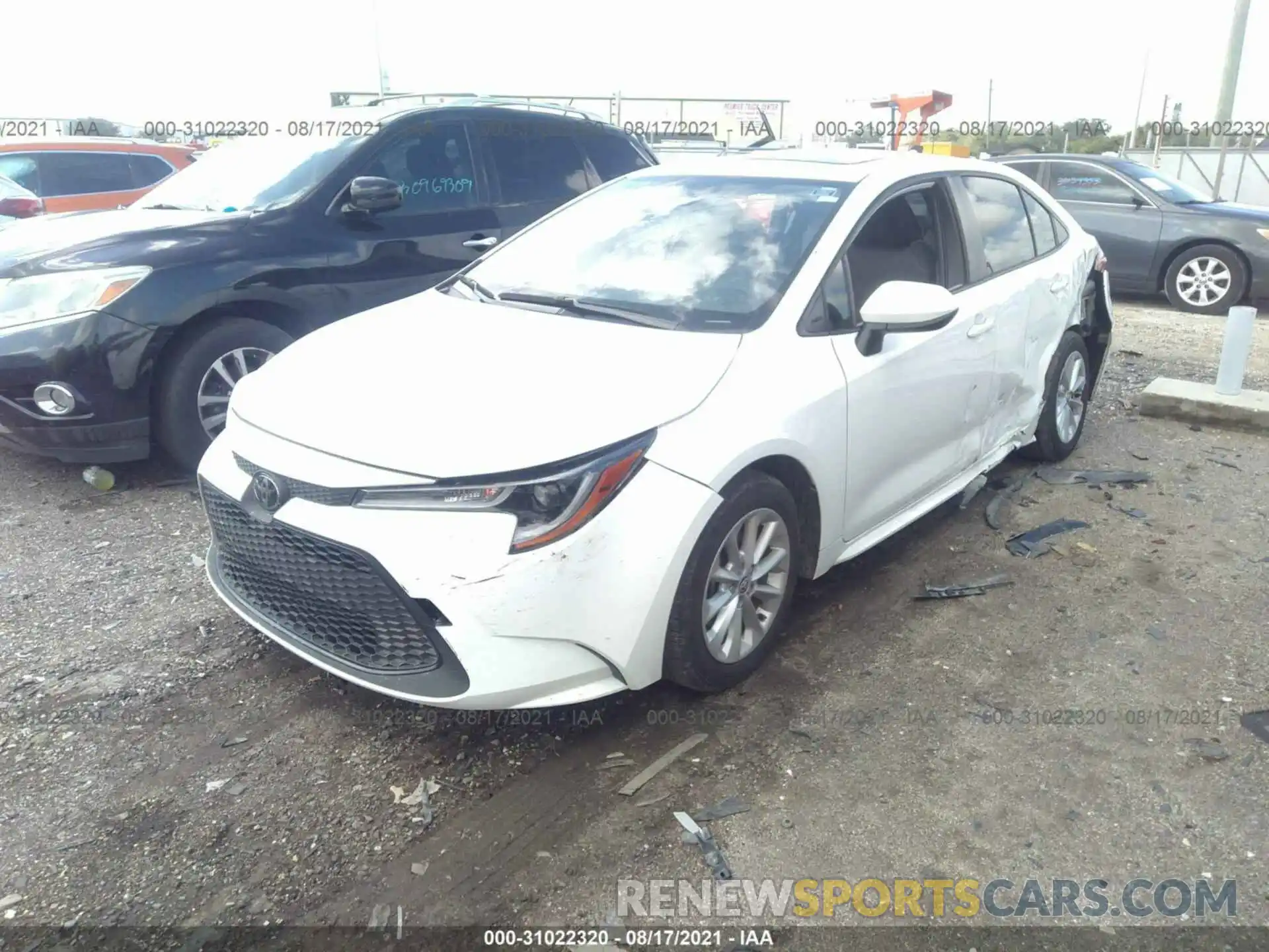 2 Photograph of a damaged car JTDHPRAE0LJ062977 TOYOTA COROLLA 2020